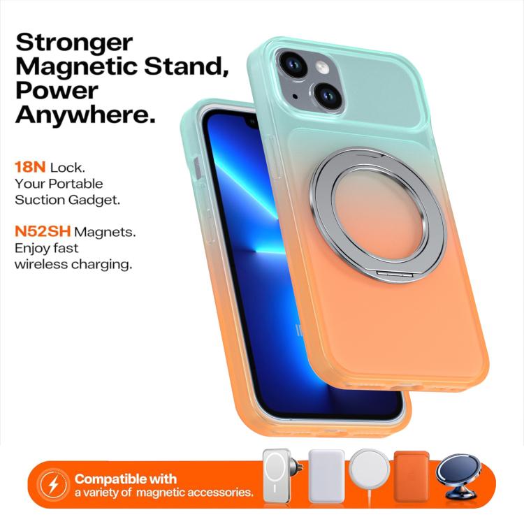 Custodia per telefono con supporto girevole a 360 gradi e finitura effetto pelle fantasma., For iPhone 14 / 13, For iPhone 14 Pro, For iPhone 14 Pro Max, For iPhone 13 Pro Max, For iPhone 13 Pro, For iPhone 12 / 12 Pro