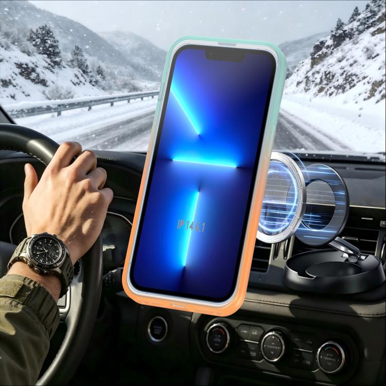 Custodia per telefono con supporto girevole a 360 gradi e finitura effetto pelle fantasma., For iPhone 14 / 13, For iPhone 14 Pro, For iPhone 14 Pro Max, For iPhone 13 Pro Max, For iPhone 13 Pro, For iPhone 12 / 12 Pro