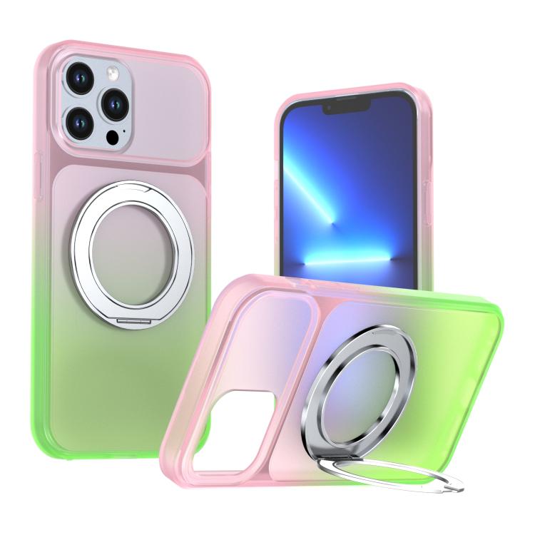 Custodia per telefono con supporto girevole a 360 gradi e finitura effetto pelle fantasma., For iPhone 14 / 13, For iPhone 14 Pro, For iPhone 14 Pro Max, For iPhone 13 Pro Max, For iPhone 13 Pro, For iPhone 12 / 12 Pro