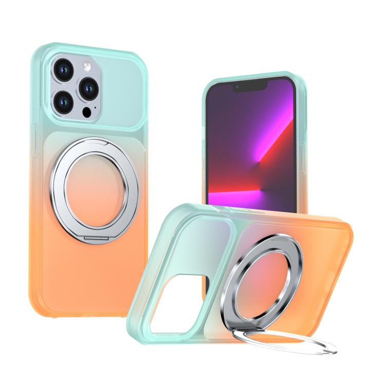Custodia per telefono con supporto girevole a 360 gradi e finitura effetto pelle fantasma., For iPhone 14 / 13, For iPhone 14 Pro, For iPhone 14 Pro Max, For iPhone 13 Pro Max, For iPhone 13 Pro, For iPhone 12 / 12 Pro