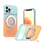 Custodia per telefono con supporto girevole a 360 gradi e finitura effetto pelle fantasma., For iPhone 14 / 13, For iPhone 14 Pro, For iPhone 14 Pro Max, For iPhone 13 Pro Max, For iPhone 13 Pro, For iPhone 12 / 12 Pro