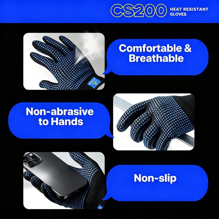 Guanti antiscivolo MECHANIC CS200 resistenti all'usura, traspiranti, resistenti alle alte temperature e ad assorbimento del sudore.