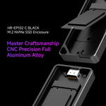 THERMALRIGHT HR-EP102 C Box esterno per SSD M.2 NVMe da 10 Gbps con cavo da Type-C a Type-C, HR-EP102 C C-C Cable