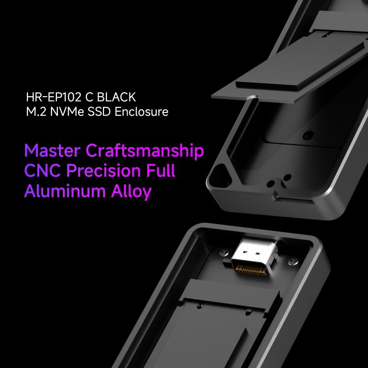 THERMALRIGHT HR-EP102 C Box esterno per SSD M.2 NVMe da 10 Gbps con cavo da Type-C a Type-C, HR-EP102 C C-C Cable