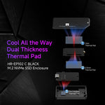 THERMALRIGHT HR-EP102 C Box esterno per SSD M.2 NVMe da 10 Gbps con cavo da Type-C a Type-C, HR-EP102 C C-C Cable