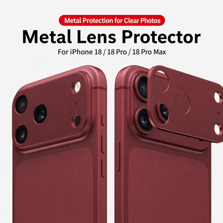XDcase - Protezione per obiettivo fotografico in metallo, piatta e cava., For iPhone 18, For iPhone 18 Pro, For iPhone 18 Pro Max
