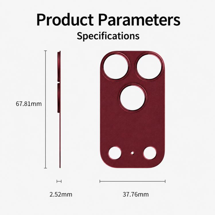 XDcase - Protezione per obiettivo fotografico cava in lega di titanio, For iPhone 18, For iPhone 18 Pro, For iPhone 18 Pro Max