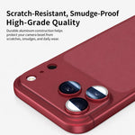 Pellicola anulare in metallo satinato a copertura totale per obiettivo fotografico XDcase Armor, For iPhone 18, For iPhone 18 Pro, For iPhone 18 Pro Max