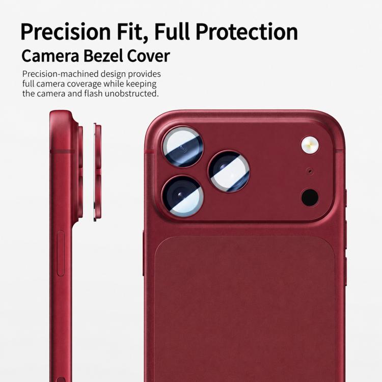 Pellicola anulare in metallo satinato a copertura totale per obiettivo fotografico XDcase Armor, For iPhone 18, For iPhone 18 Pro, For iPhone 18 Pro Max