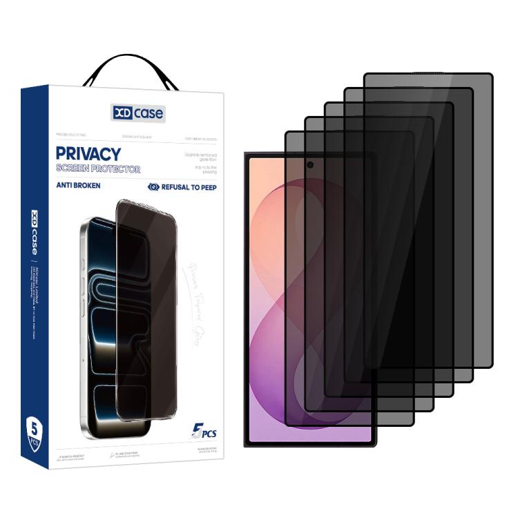 XDcase Confezione da 5 Pellicole protettive in vetro temperato anti-spionaggio con stampa serigrafica, For Galaxy Z Fold8 5G Outer Screen, For Galaxy Z Fold8 Ultra 5G Outer Screen, For Galaxy Z Flip8 5G Outer Screen, For Galaxy Z Flip7 5G Outer Screen