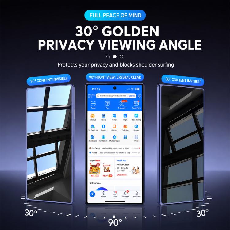XDcase Confezione da 5 Pellicole protettive in vetro temperato anti-spionaggio con stampa serigrafica, For Galaxy Z Fold8 5G Outer Screen, For Galaxy Z Fold8 Ultra 5G Outer Screen, For Galaxy Z Flip8 5G Outer Screen, For Galaxy Z Flip7 5G Outer Screen