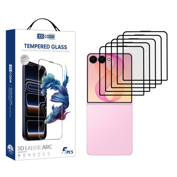 Pellicola protettiva in vetro temperato HD serigrafata XDcase, confezione da 5 pezzi., For GalaxyZ Fold8 5G Outer Screen, For Galaxy Z Fold8 Ultra 5G Outer Screen, For Galaxy Z Flip8 5G Outer Screen, For Galaxy Z Flip7 5G Outer Screen