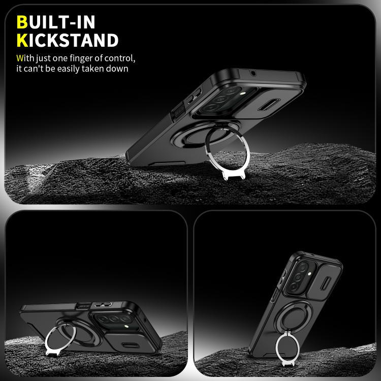 Custodia per telefono con anello scorrevole per fotocamera, For Samsung Galaxy A27 5G