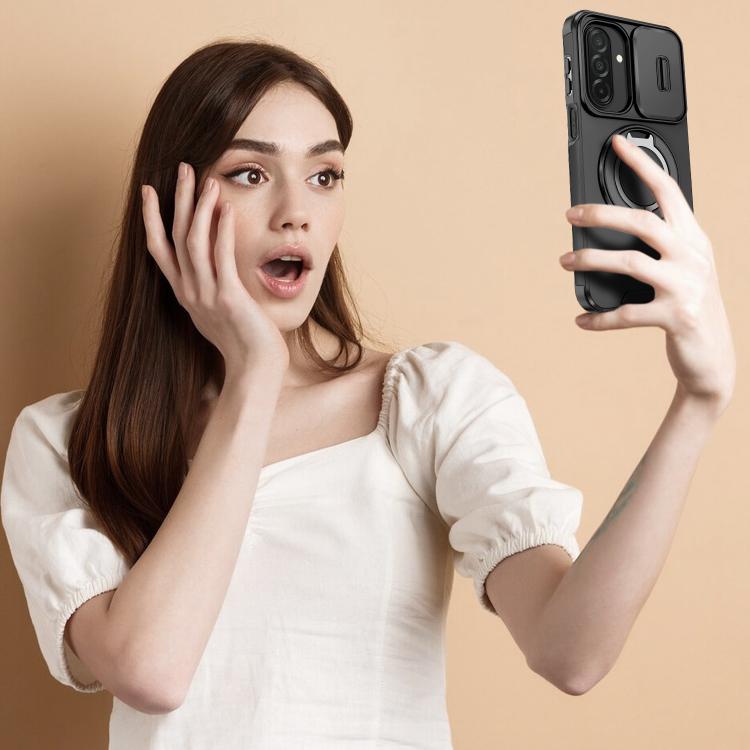 Custodia per telefono con anello scorrevole per fotocamera, For Samsung Galaxy A27 5G