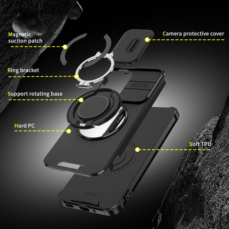 Custodia per telefono con anello scorrevole per fotocamera, For Samsung Galaxy A27 5G