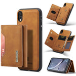 Portafoglio multiuso a 3 ante DG.MING serie M2 + custodia magnetica per telefono, For iPhone XR