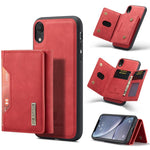 Portafoglio multiuso a 3 ante DG.MING serie M2 + custodia magnetica per telefono, For iPhone XR