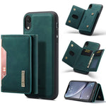 Portafoglio multiuso a 3 ante DG.MING serie M2 + custodia magnetica per telefono, For iPhone XR