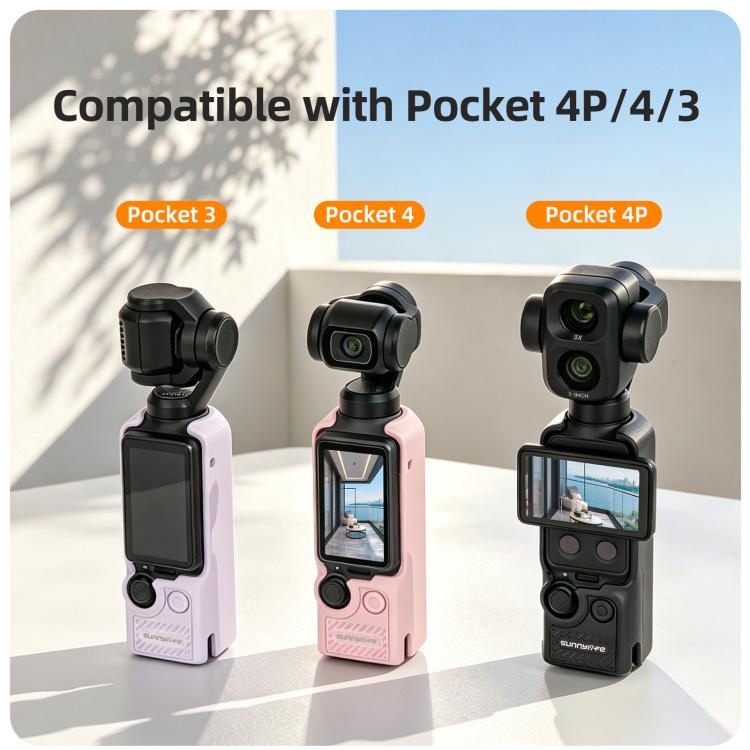 Cover protettiva morbida in TPU Sunnylife per action camera., For DJI Osmo Pocket 4P / 4 / 3