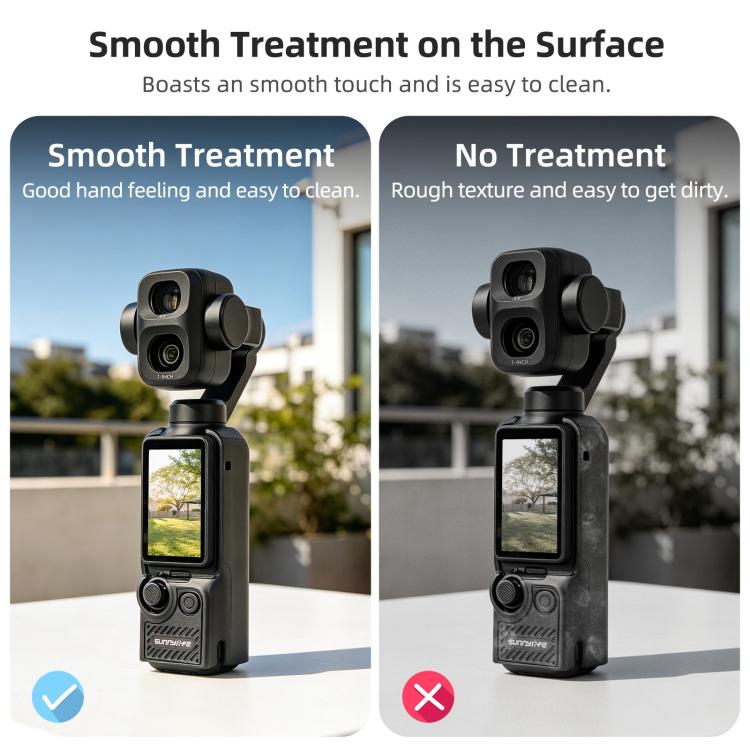 Cover protettiva morbida in TPU Sunnylife per action camera., For DJI Osmo Pocket 4P / 4 / 3
