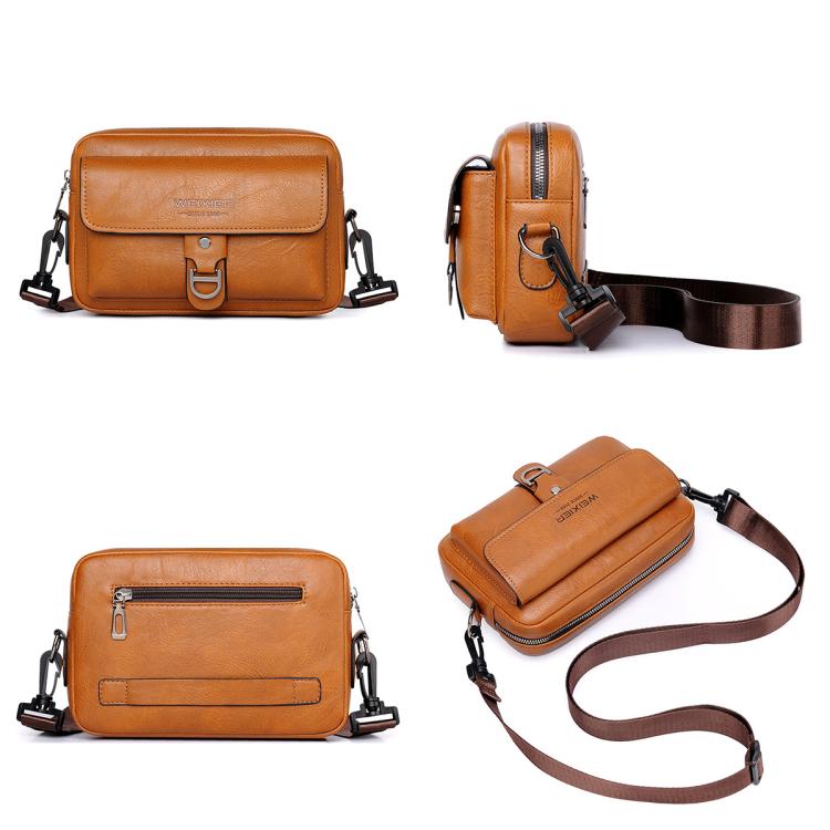 WEIXIER D1226 Borsa a tracolla retrò in pelle PU impermeabile