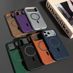 Custodia magnetica per telefono in TPU ibrido acrilico con texture a rombi., For iPhone 15 Plus, For iPhone 15, For iPhone 14 Pro