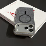 Custodia magnetica per telefono in TPU ibrido acrilico con texture a rombi., For iPhone 17 Pro Max, For iPhone 17 Pro, For iPhone 17