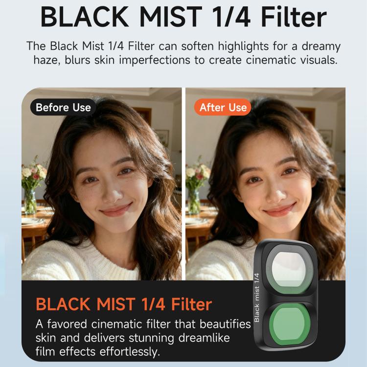 Filtro per obiettivo fotocamera Sunnylife per DJI Osmo Pocket 4P, MCUV, CPL, ND8, ND16, ND32, ND64, ND8/PL, ND16/PL, ND32/PL, ND64/PL, Black Mist 1/4, 3 in 1 Shadow Filter Set, 3 in 1 Mixed Filter Set, 4 in 1 ND/PL Set, 4 in 1 ND Set                   ...