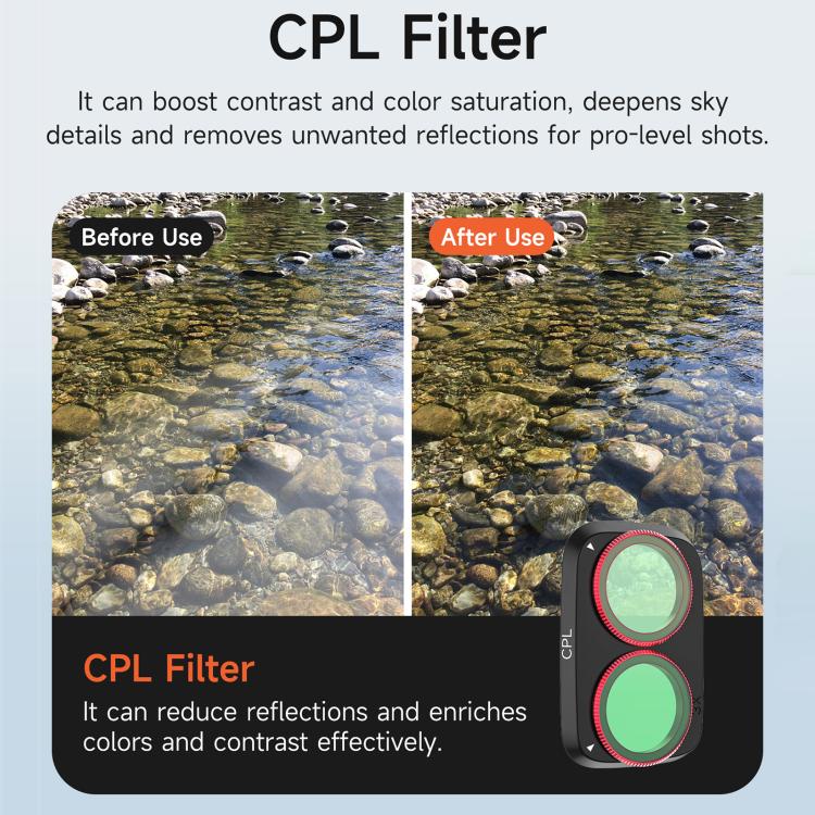 Filtro per obiettivo fotocamera Sunnylife per DJI Osmo Pocket 4P, MCUV, CPL, ND8, ND16, ND32, ND64, ND8/PL, ND16/PL, ND32/PL, ND64/PL, Black Mist 1/4, 3 in 1 Shadow Filter Set, 3 in 1 Mixed Filter Set, 4 in 1 ND/PL Set, 4 in 1 ND Set                   ...