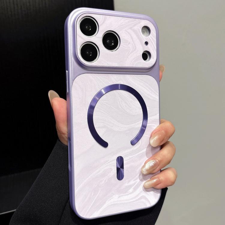 Custodia magnetica per telefono in ecopelle con motivo a onde d'acqua., For iPhone 18, For iPhone 18 Pro
