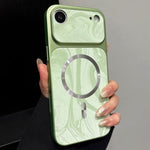 Custodia magnetica per telefono in ecopelle con motivo a onde d'acqua., For iPhone Air, For iPhone 16 Pro Max