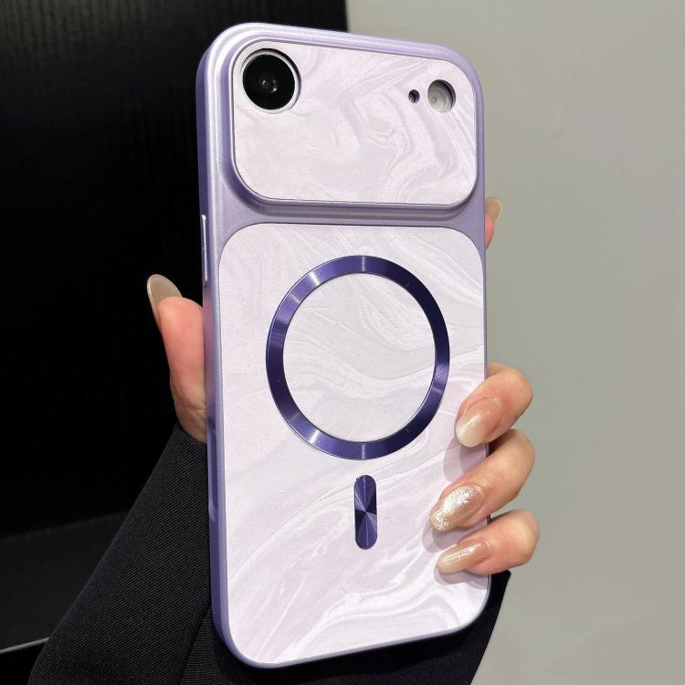Custodia magnetica per telefono in ecopelle con motivo a onde d'acqua., For iPhone Air, For iPhone 16 Pro Max