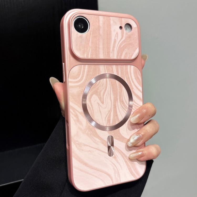 Custodia magnetica per telefono in ecopelle con motivo a onde d'acqua., For iPhone Air, For iPhone 16 Pro Max