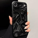 Custodia magnetica per telefono in ecopelle con motivo a onde d'acqua., For iPhone Air, For iPhone 16 Pro Max