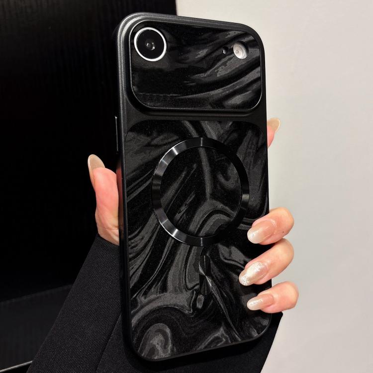 Custodia magnetica per telefono in ecopelle con motivo a onde d'acqua., For iPhone Air, For iPhone 16 Pro Max