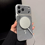 Custodia magnetica per telefono in ecopelle con motivo a onde d'acqua., For iPhone 17 Pro, For iPhone 17