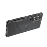 Custodia magnetica antiurto per telefono con texture in fibra di carbonio e airbag, resistente agli urti., For Galaxy S26+ 5G, For Galaxy S26 Ultra 5G, For Galaxy S26 5G, For Galaxy S25 Ultra 5G, For Galaxy S24 Ultra 5G, For Galaxy S24 5G