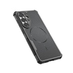 Custodia magnetica antiurto per telefono con texture in fibra di carbonio e airbag, resistente agli urti., For Galaxy S26+ 5G, For Galaxy S26 Ultra 5G, For Galaxy S26 5G, For Galaxy S25 Ultra 5G, For Galaxy S24 Ultra 5G, For Galaxy S24 5G