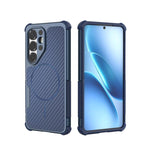 Custodia magnetica antiurto per telefono con texture in fibra di carbonio e airbag, resistente agli urti., For Galaxy S26+ 5G, For Galaxy S26 Ultra 5G, For Galaxy S26 5G, For Galaxy S25 Ultra 5G, For Galaxy S24 Ultra 5G, For Galaxy S24 5G