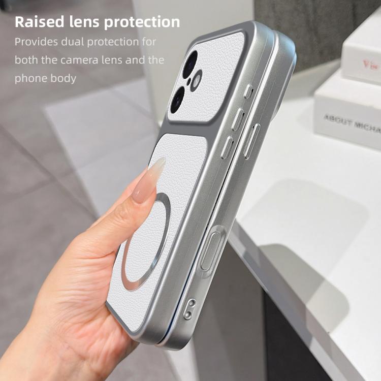 Custodia magnetica per telefono con effetto pelle di agnello, For iPhone 16, For iPhone 15 Pro Max, For iPhone 15 Pro, For iPhone 15 Plus