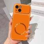 Custodia magnetica per telefono con effetto pelle di agnello, For iPhone 16, For iPhone 15 Pro Max, For iPhone 15 Pro, For iPhone 15 Plus