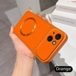 Custodia magnetica per telefono con effetto pelle di agnello, For iPhone 15