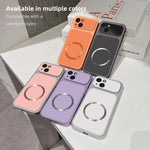 Custodia magnetica per telefono con effetto pelle di agnello, For iPhone 15