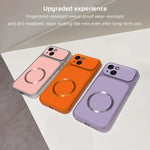 Custodia magnetica per telefono con effetto pelle di agnello, For iPhone 15