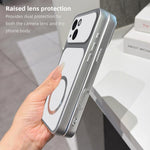 Custodia magnetica per telefono con effetto pelle di agnello, For iPhone 15