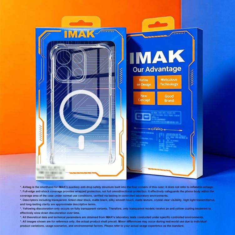 Custodia per telefono Imak in TPU antiurto con airbag magnetico., For iPhone 18 Pro, For iPhone 18 Pro Max