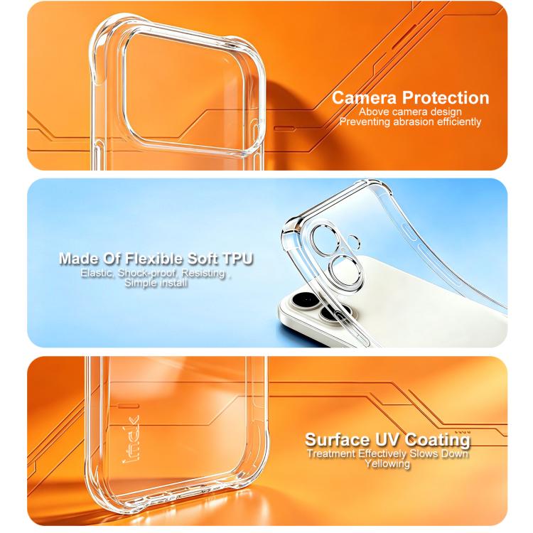 Custodia per telefono Imak in TPU antiurto con airbag magnetico., For iPhone 18 Pro, For iPhone 18 Pro Max