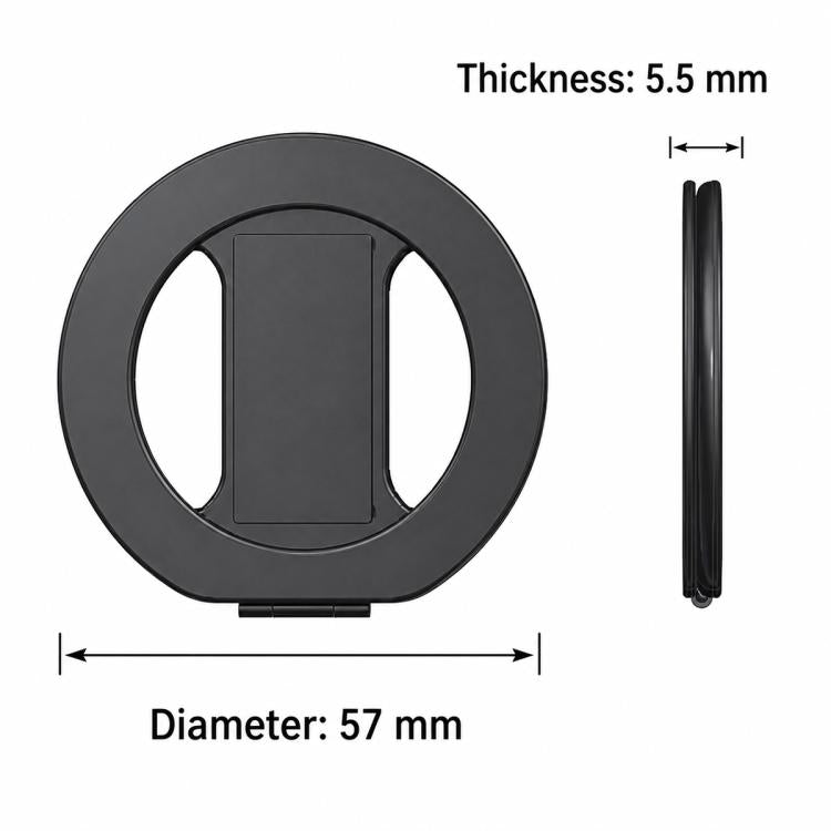 CAS-007 Supporto magnetico pieghevole con doppio anello per telefono, CAS-007