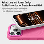 Cornice in silicone liquido, pannello posteriore ibrido a onde, custodia magnetica per telefono, For iPhone 17 Pro