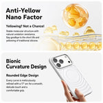Cornice in silicone liquido, pannello posteriore ibrido a onde, custodia magnetica per telefono, For iPhone 17 Pro